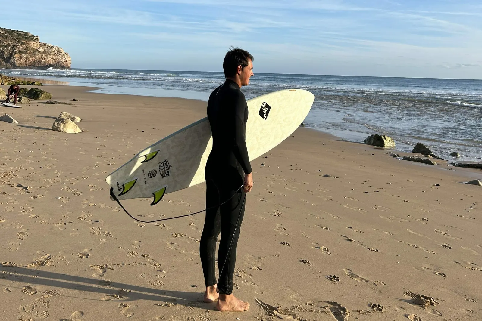 Hubert Stevnert checking the spot