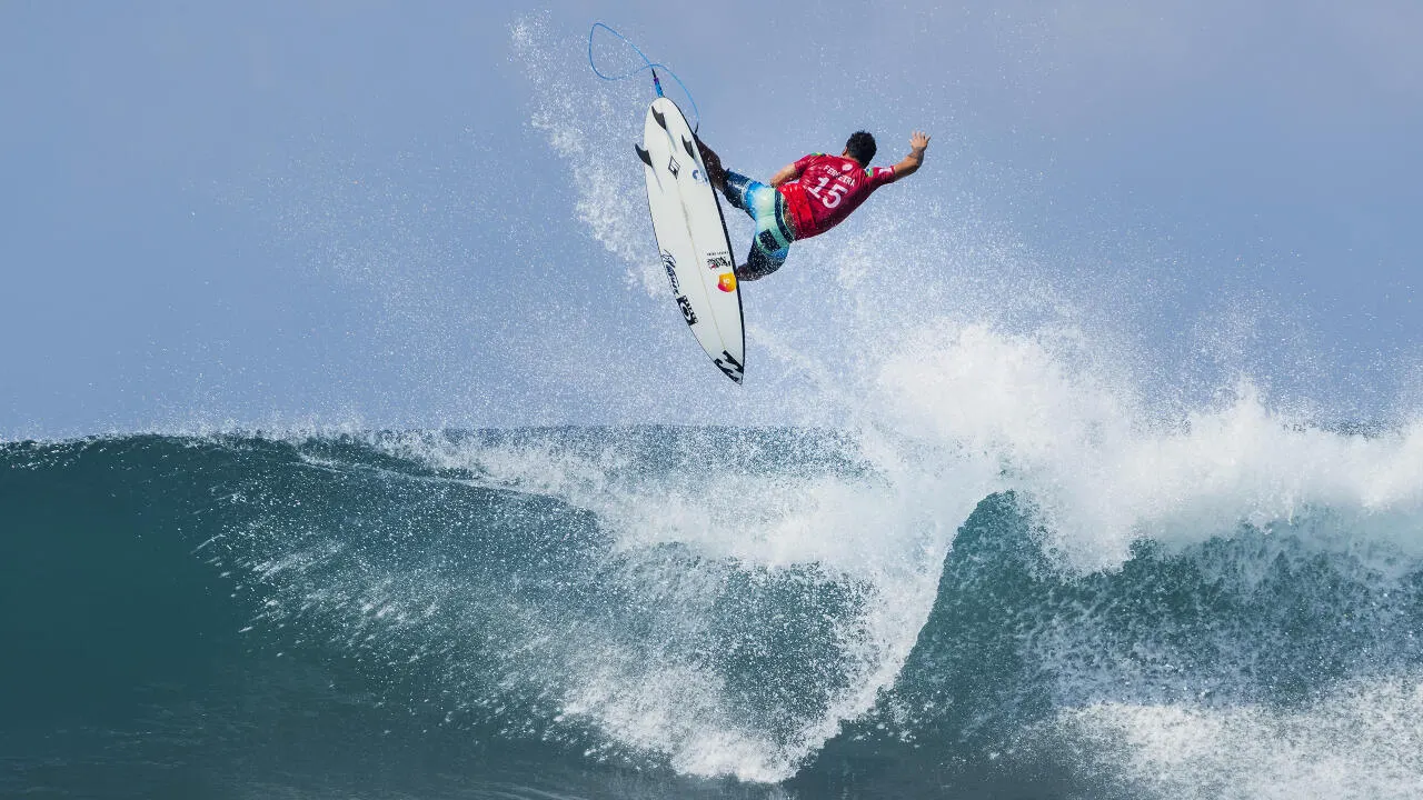 Italo Ferreira during a surf competition