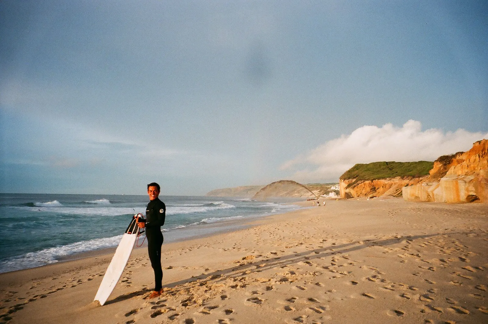 A solo surf session in Peniche, Portugal