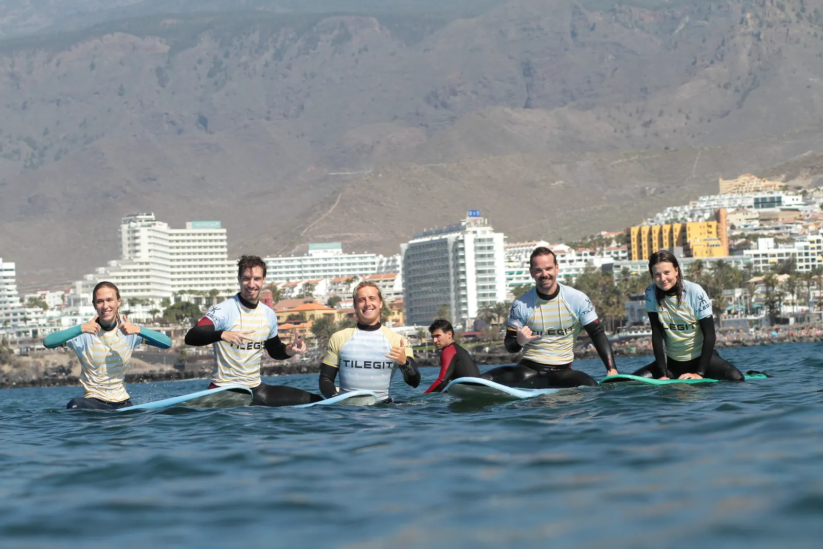 A surf lesson in Tenerife
