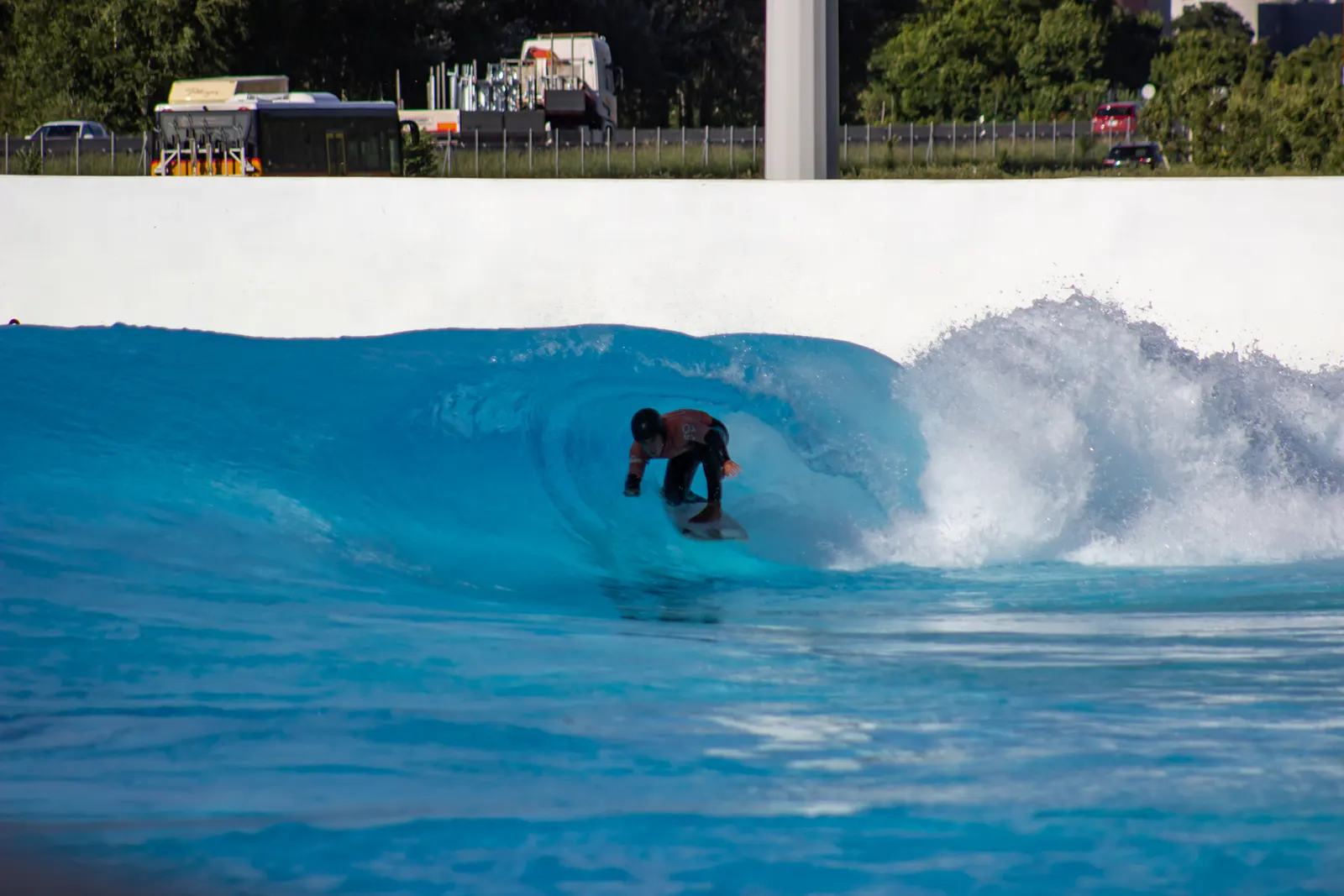 Hubert Stevnert training his tube riding